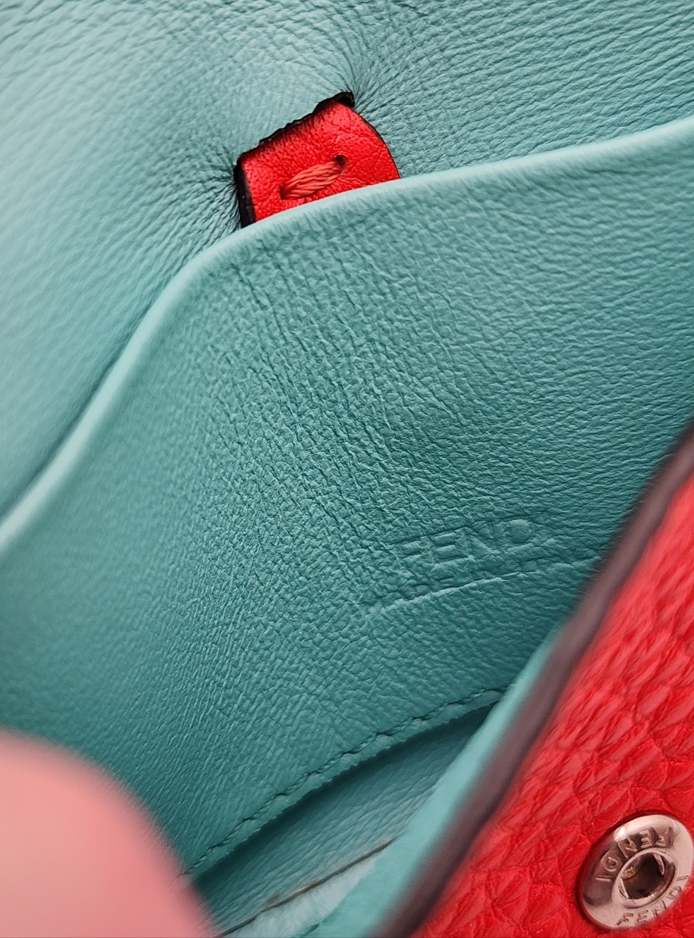 Fendi Poppy Pebbled Nano Baguette - Picture 3 of 11